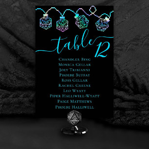 RPG Lights   Holo Fantasy Tabletop Dice Guest Name Table Number