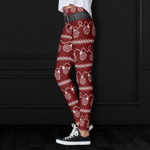 RPG Lights Red   Fantasy Tabletop Retro Gamer Dice Leggings