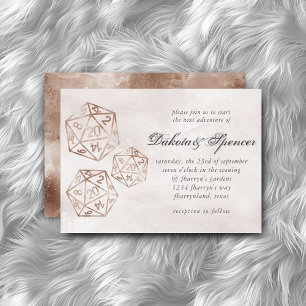 RPG Luxe   Copper Smoke Tabletop Role Player Dice Invitation