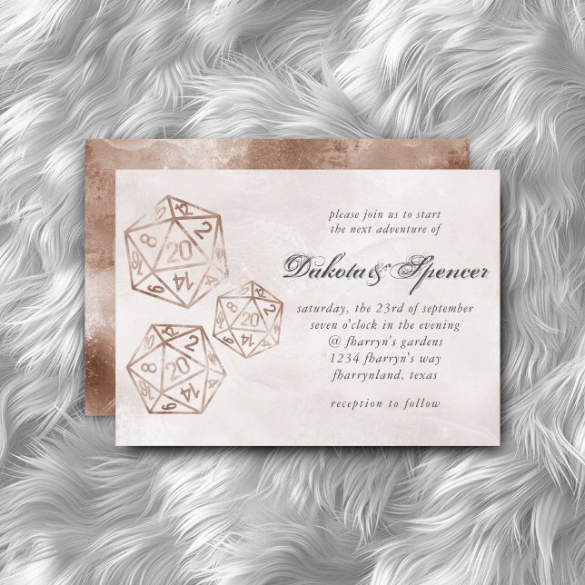 RPG Luxe | Copper Smoke Tabletop Role Player Dice Invitation (Creator Uploaded)