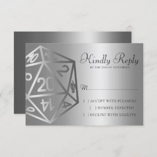 RPG Luxe   Fantasy Sheen Tabletop Retro Gamer Dice RSVP Card