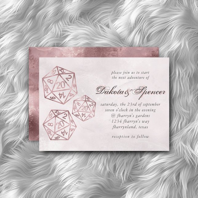 RPG Luxe | Mauve Smoke Tabletop Role Player Dice Invitation (Creator Uploaded)