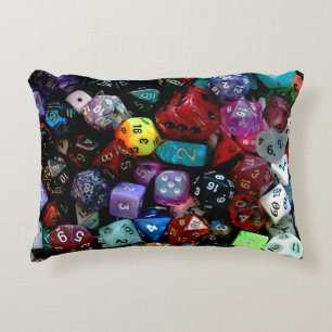 RPG Multi-sided Dice Decorative Cushion
