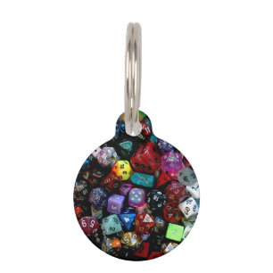 RPG Multi-sided Dice Pet Tag