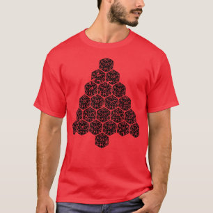 RPG Polyhedral Dice Ugly Christmas D20 Roleplaying T-Shirt