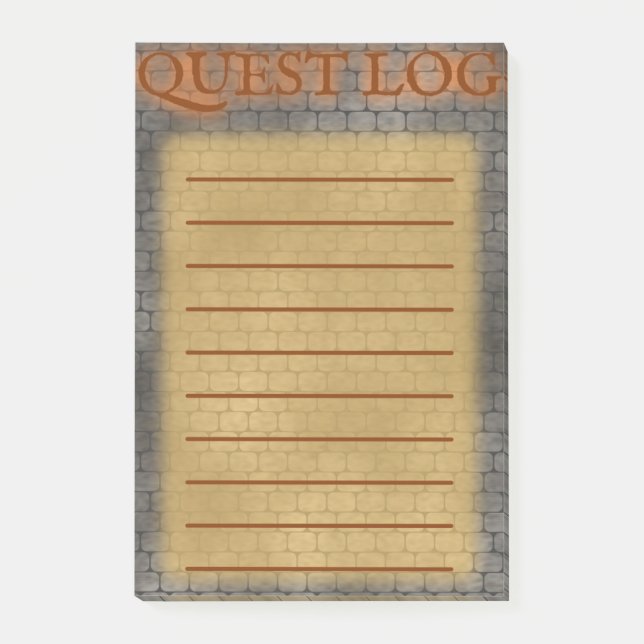 RPG Quest Log Post-it Notes (Front)