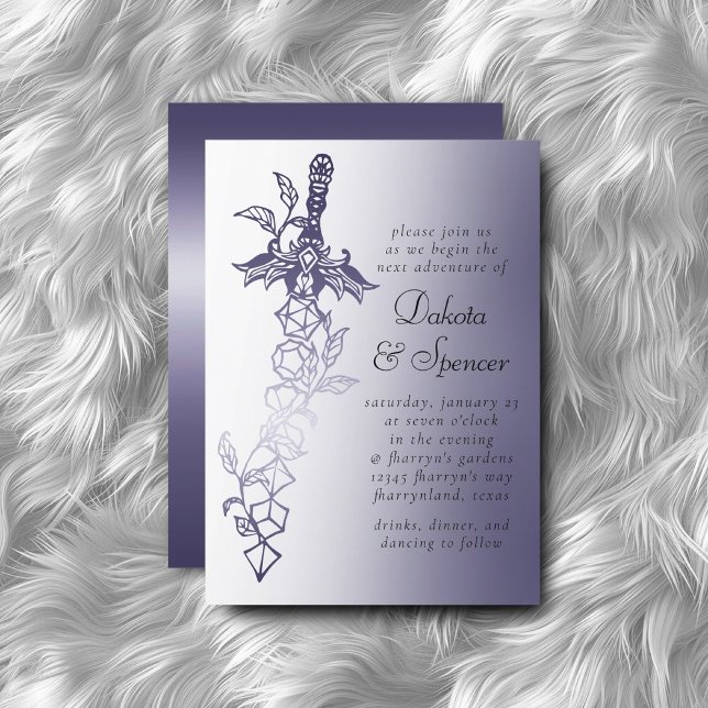 RPG Sword Luxe | Purple Fantasy Tabletop PnP Gamer Invitation (Creator Uploaded)