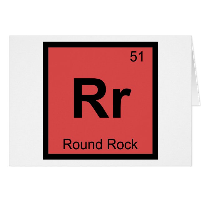 Rr - Round Rock Texas Chemistry Periodic Table (Front Horizontal)