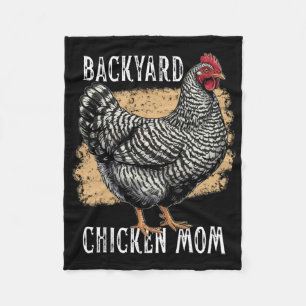 Rred Rock Chicken Mum Ckyard Plymouth Hen Vintage  Fleece Blanket