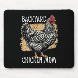 Rred Rock Chicken Mum Ckyard Plymouth Hen Vintage Mouse Pad