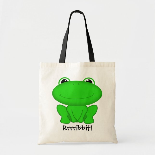 Rrrribbit! Green Froggie Tote Bag (Front)