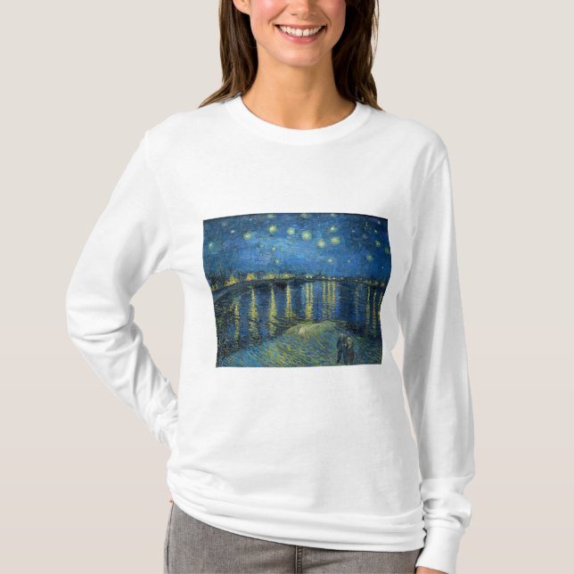 rry Night Over the Rhone by Vincent van Gogh T-Shirt (Front)