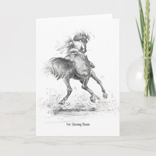 RS03 "Equestrian road signals" Greetings Card (Front)