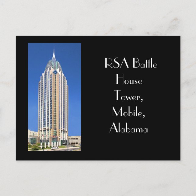 RSA Battle House Tower, Mobile, Alabama Postcard (Front)