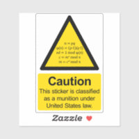 RSA cryptographic export munition warning sticker