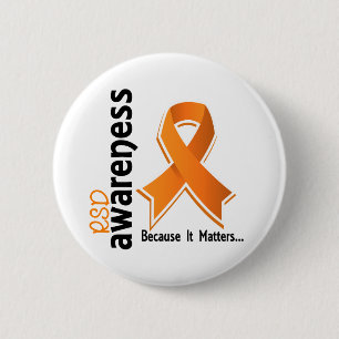 RSD Awareness 5 Reflex Sympathetic Dystrophy 6 Cm Round Badge