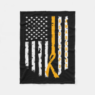 Rsd Crps Awareness American Flag Support Top Tee Fleece Blanket