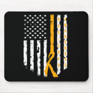 Rsd Crps Awareness American Flag Support Top Tee  Mouse Pad
