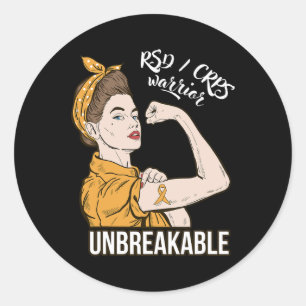 Rsd Crps Awareness Crps Warrior Unbreakable Tee Gi Classic Round Sticker