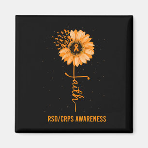 RSD CRPS Awareness Faith Daisy Flower Ribbon Magnet