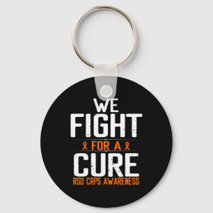 RSD CRPS Awareness Fight for a Cure Survivor Orang Key Ring