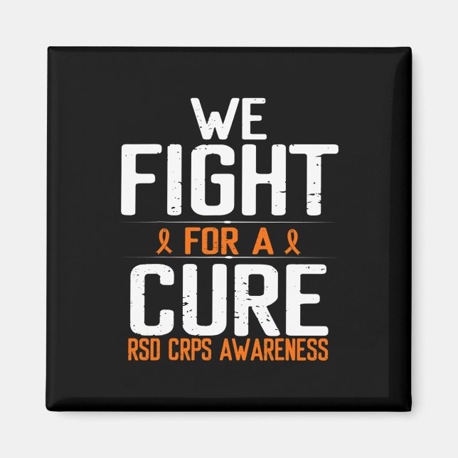 RSD CRPS Awareness Fight for a Cure Survivor Orang Magnet (Front)