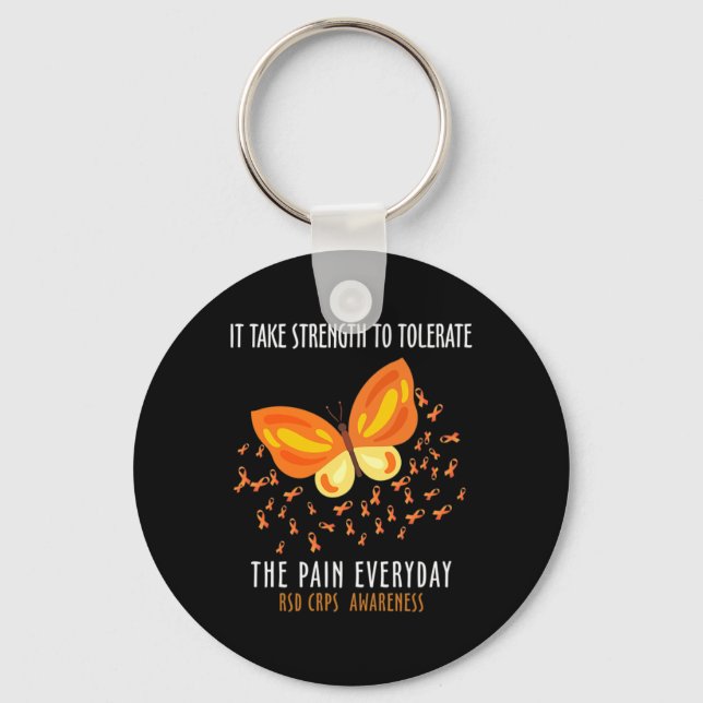 RSD CRPS Awareness Month Costume Butterfly Warrior Key Ring (Front)