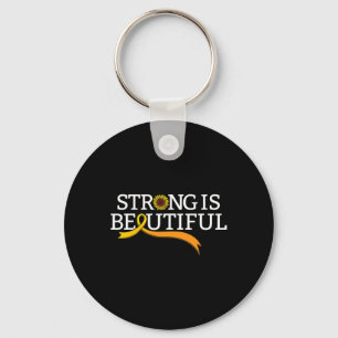 Rsd Crps Awareness Novelty Orange Ribbon Sunflower Key Ring