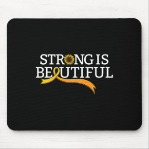 RSD CRPS Awareness Novelty Orange Ribbon Sunflower Mouse Pad