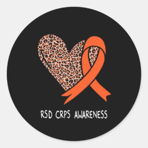 Rsd Crps Awareness Orange Ribbon Classic Round Sticker