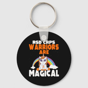 Rsd Crps Awareness Orange Ribbon Cute Magical Unic Key Ring