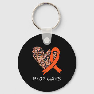RSD CRPS Awareness Orange Ribbon  Key Ring