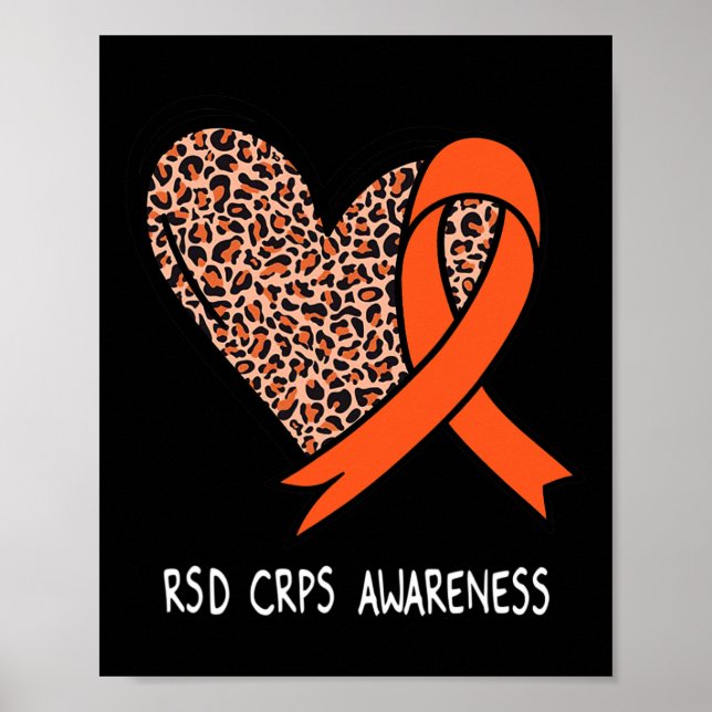 Rsd Crps Awareness Orange Ribbon  Poster (Front)