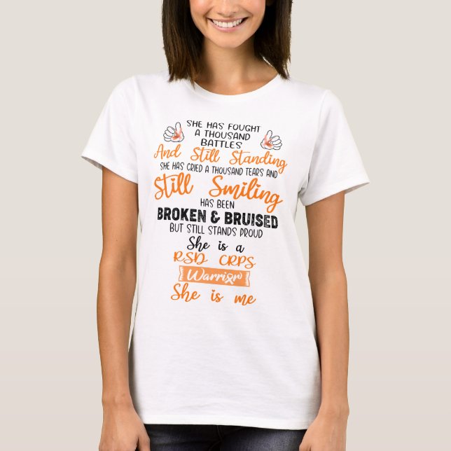 RSD CRPS Awareness Ribbon Support Gifts T-Shirt (Front)