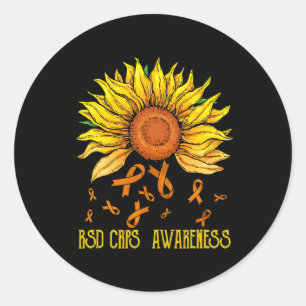 Rsd Crps Awareness Sunflower Classic Round Sticker