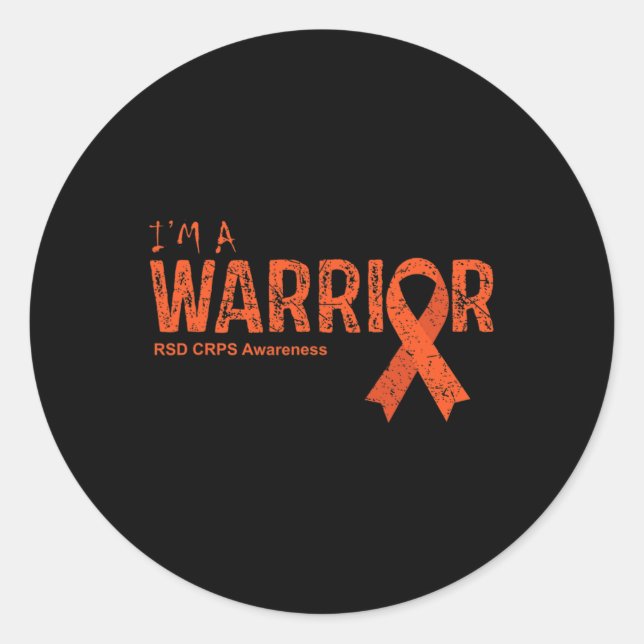 Rsd Crps Awareness Warrior  Classic Round Sticker (Front)