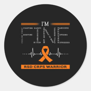 Rsd Crps Warrior I'm Fine Classic Round Sticker