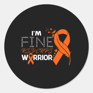 Rsd Crps Warrior I'm Fine Feather Classic Round Sticker