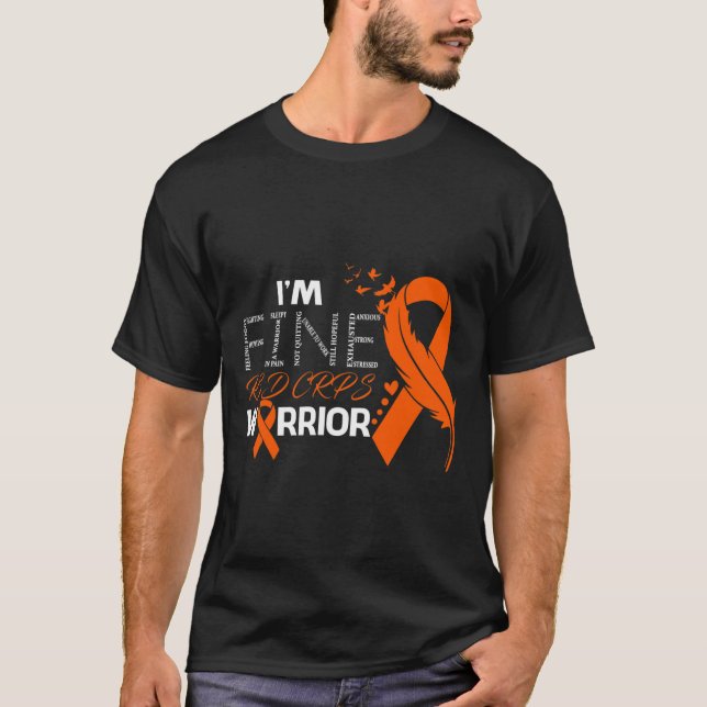 Rsd Crps Warrior I'm Fine Feather  T-Shirt (Front)