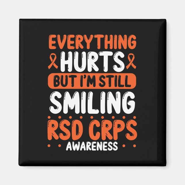 Rsd Crps Warrior Orange Ribbon Still Smiling Crps  Magnet (Front)