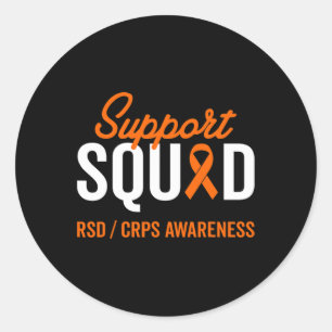 Rsd Crps Warrior Survivor Awareness Support Squad  Classic Round Sticker