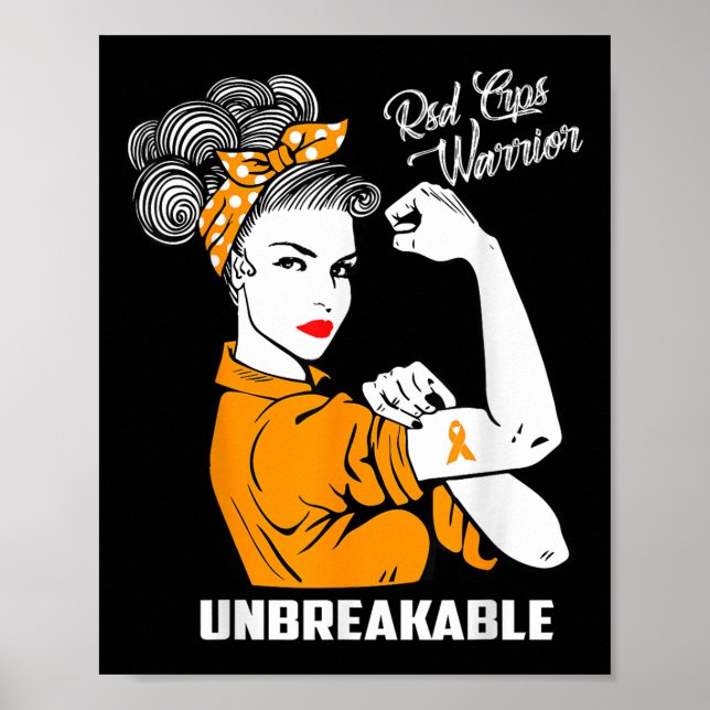 Rsd Crps Warrior Unbreakable Rsd Crps Awareness Gi Poster (Front)