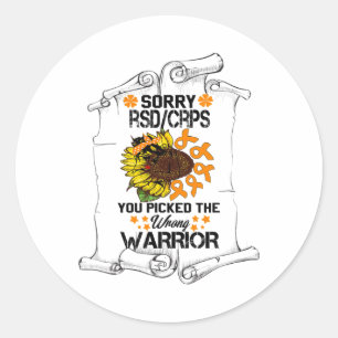 Rsd Crps You Picked The Wrong Warrior Gift  Classic Round Sticker