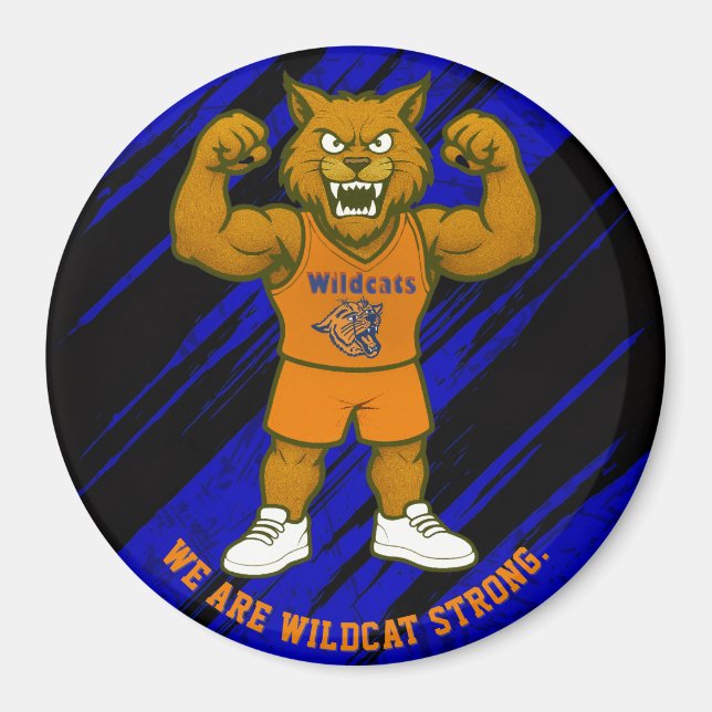RSD WILDCATS SPORTS MAGNET BLUE AND BLACK BG,  (Front)