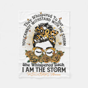 Rsdcrps Awareness I'm The Storm Messy Bun Fighter  Fleece Blanket