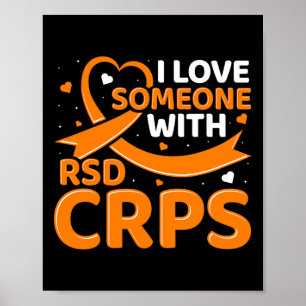 RSDCRPS Orange Ribbon Complex Regional Pain Syndro Poster