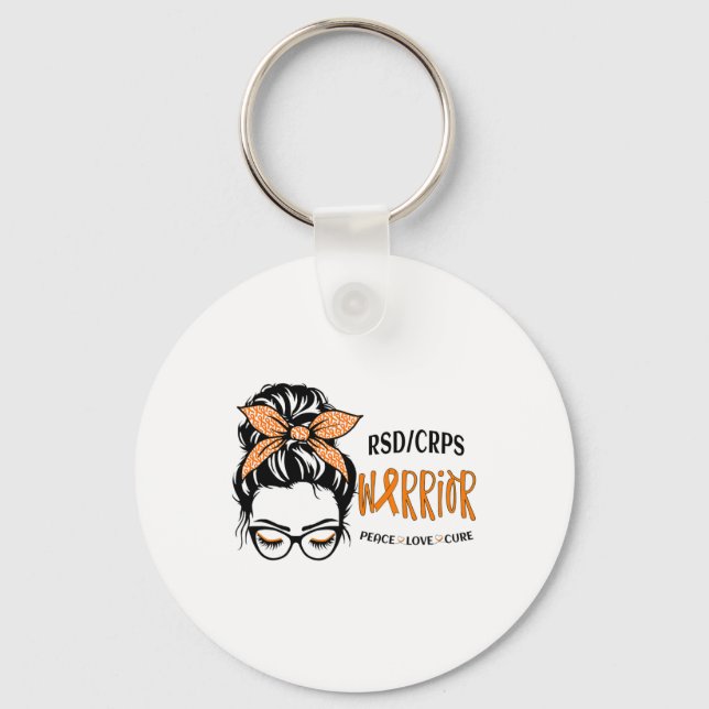 Rsdcrps Warrior Awareness Support Squad Messy Bun  Key Ring (Front)
