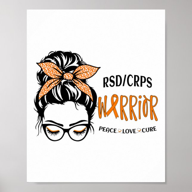 Rsdcrps Warrior Awareness Support Squad Messy Bun  Poster (Front)