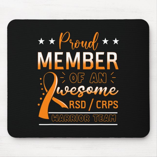 RSDCRPS Warrior Team Orange Complex Regional Pain  Mouse Pad (Front)