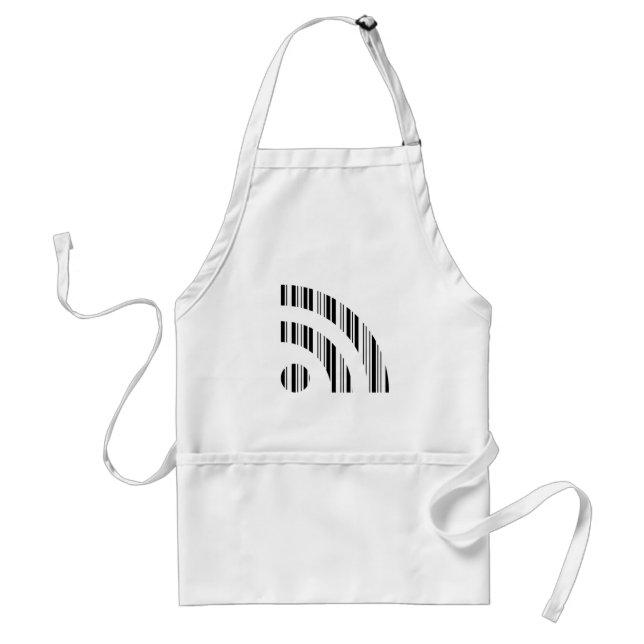 RSS FEED BAR CODE Logo Barcode Pattern Design Standard Apron (Front)